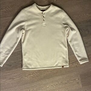 Men's Cream Henley Sweatshirt